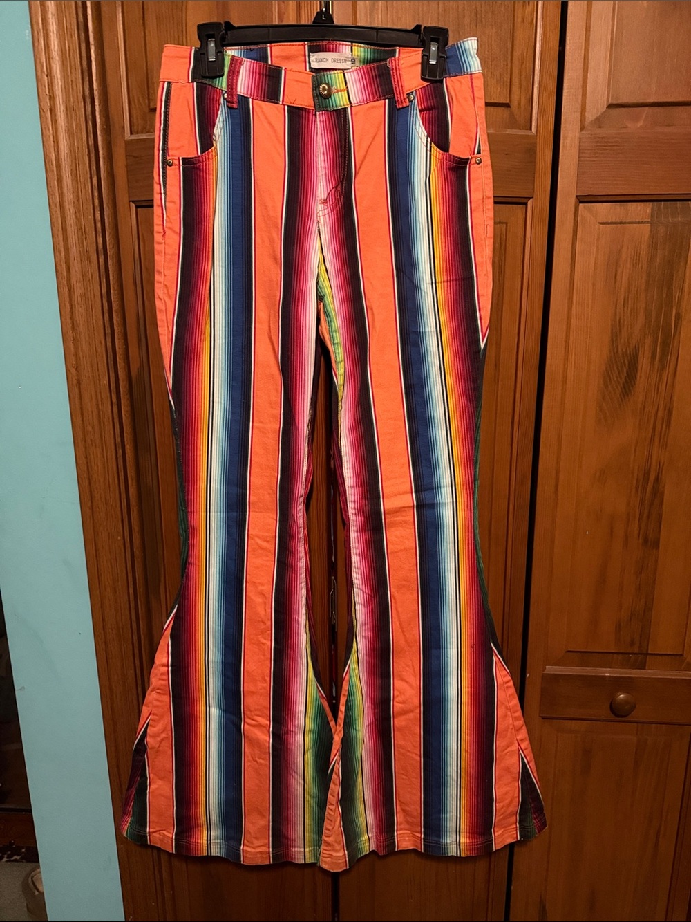 Serape flared jeans